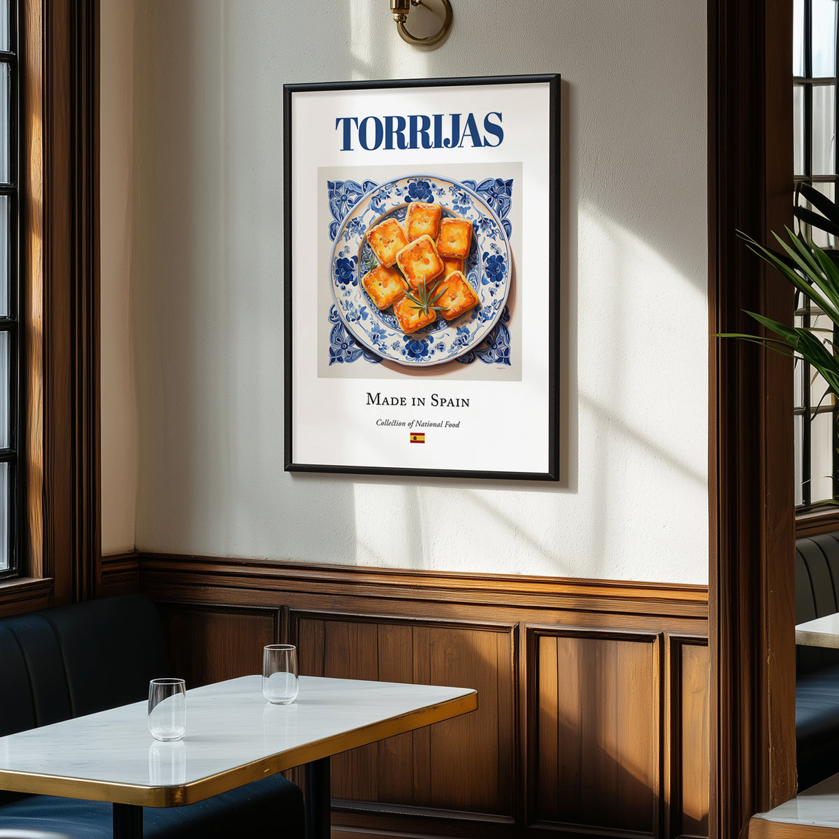Torrijas – Spanish Dessert Dish, Fine Dining Restaurant Wall Art, clean layout with no caption