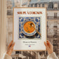 Soupe à l’oignon – French Soup Dish, Tavern Painting, styled in a charming Paris street view