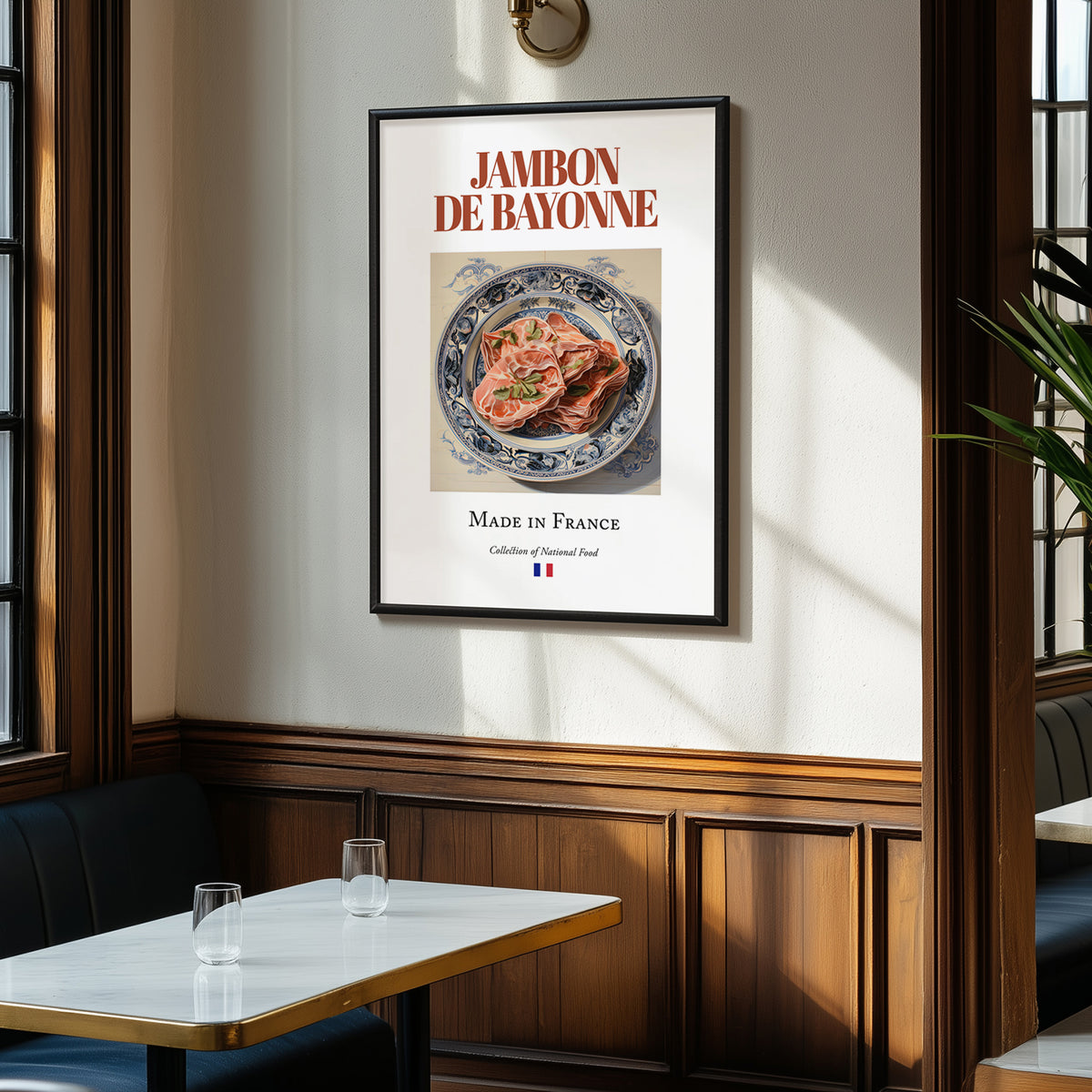 Jambon de Bayonne – French Meat Dish, Tavern Print, clean layout with no caption