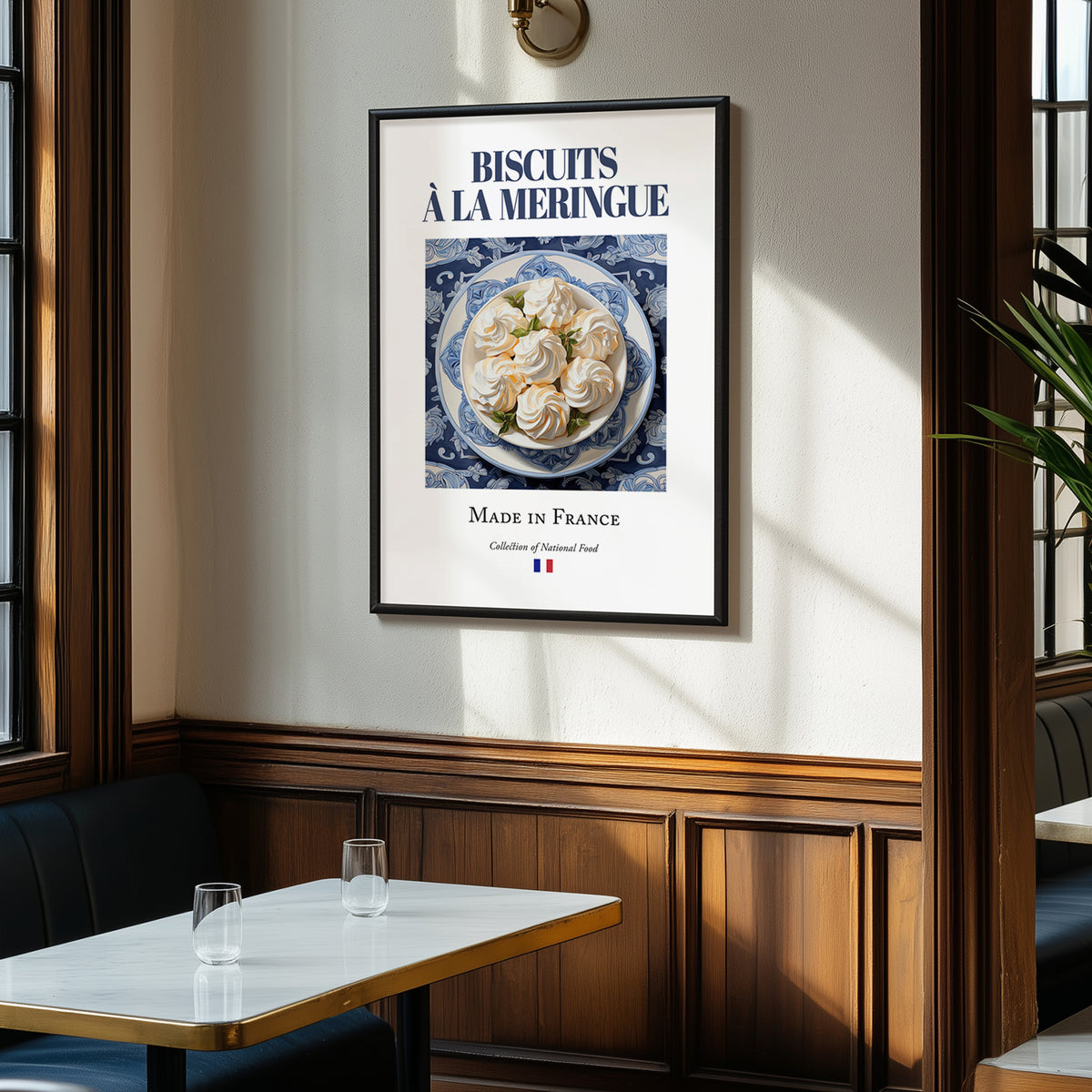 Meringue Cookies – French Dessert Dish, Tavern Art, clean layout with no caption