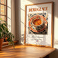 Demi-glace – French Sauce Dish, Bistro Wall Decor, no-text version framed in wood
