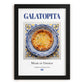 Galatopita – Greek Dish, Food Bar Poster, in sleek black frame