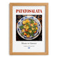 Patatosalata – Greek Salad Dish, Tavern Wall Art, set in oak frame