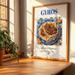 Gyros – Greek Meat Dish, Bistro Print, no-text version framed in wood
