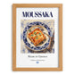 Moussaka – Greek Meat Dish, Restaurant Still Life, set in oak frame