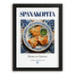Spanakopita – Greek Dish, Restaurant Wall Decor, in sleek black frame