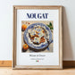Nougat – Italian Dessert Dish, Restaurant Print, in wooden frame leaning on the floor