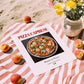Pizza Caprese – Italian Pizza, Restaurant Illustration, unframed on coastal sand