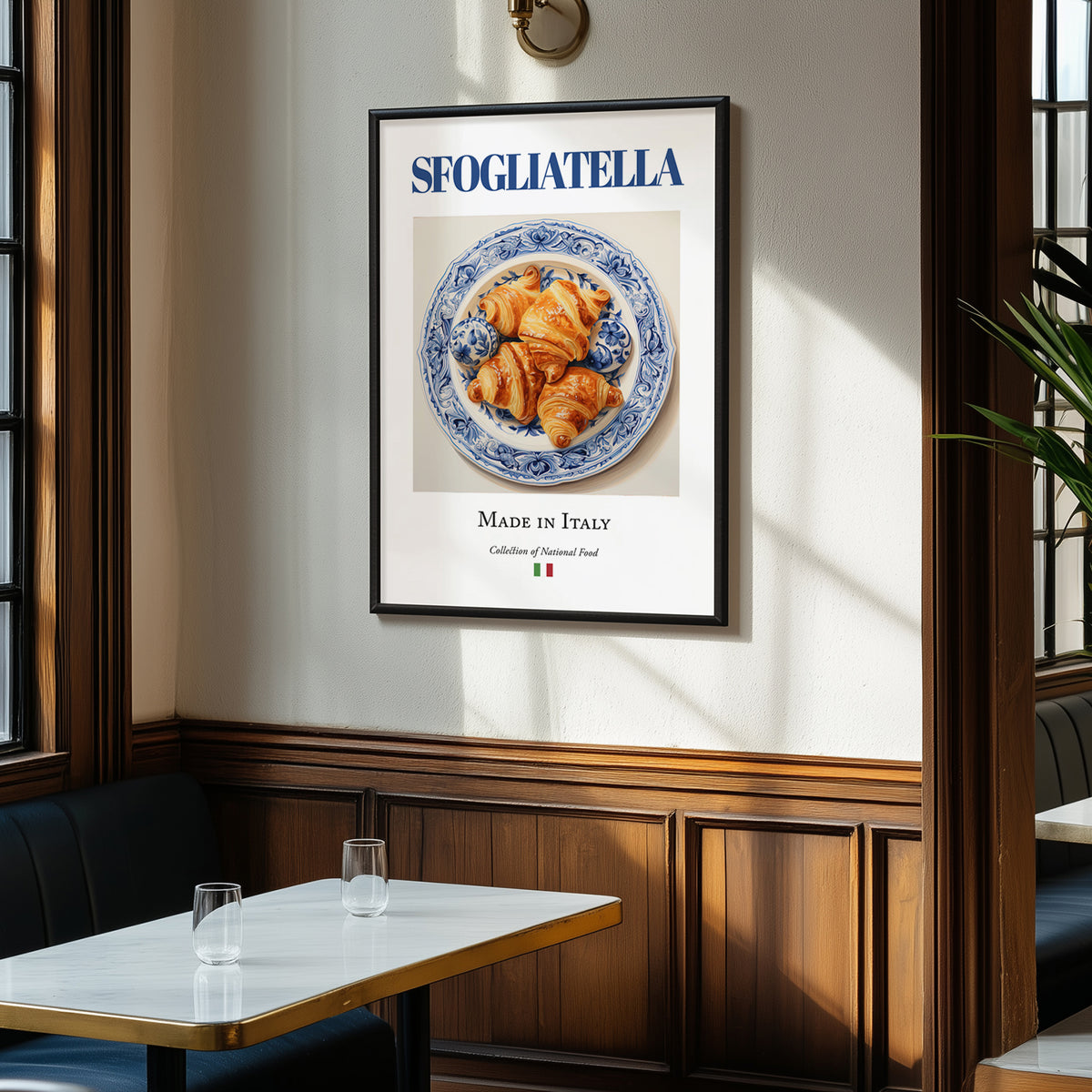 Sfogliatella – Italian Dessert Dish, Brasserie Wall Decor, clean layout with no caption