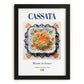 Cassata – Italian Dessert Dish, Restaurant Poster, in sleek black frame