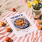 Amaretti – Italian Dessert Dish, Fine Dining Restaurant Illustration, unframed on coastal sand