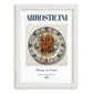 Arrosticini – Italian Meat Dish, Restaurant Poster, placed in minimal white frame