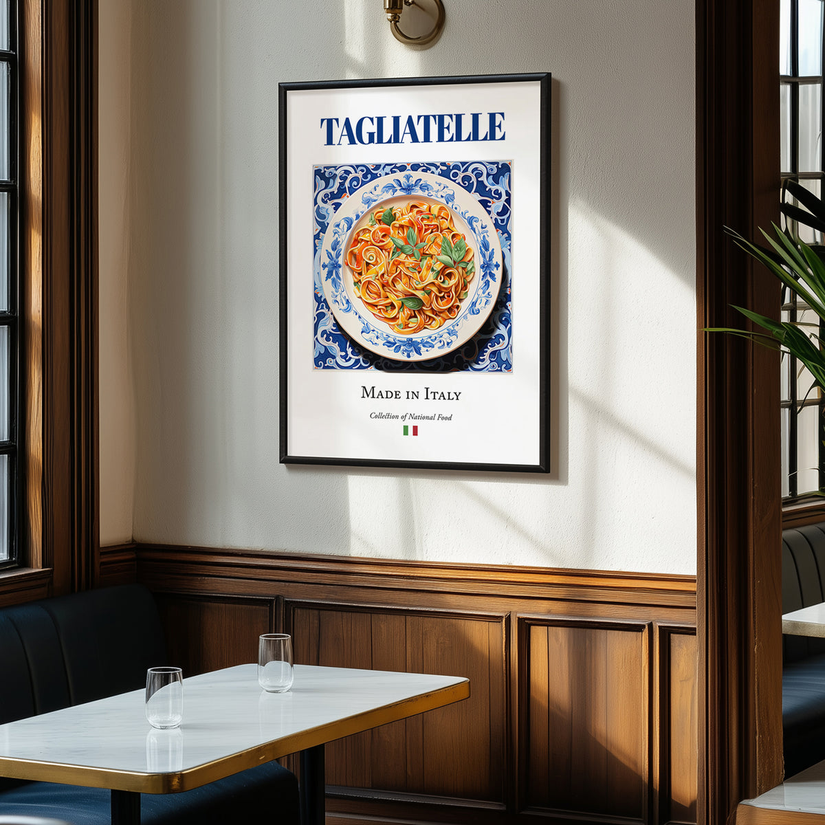 Tagliatelle – Italian Pasta, Trattoria Print, clean layout with no caption