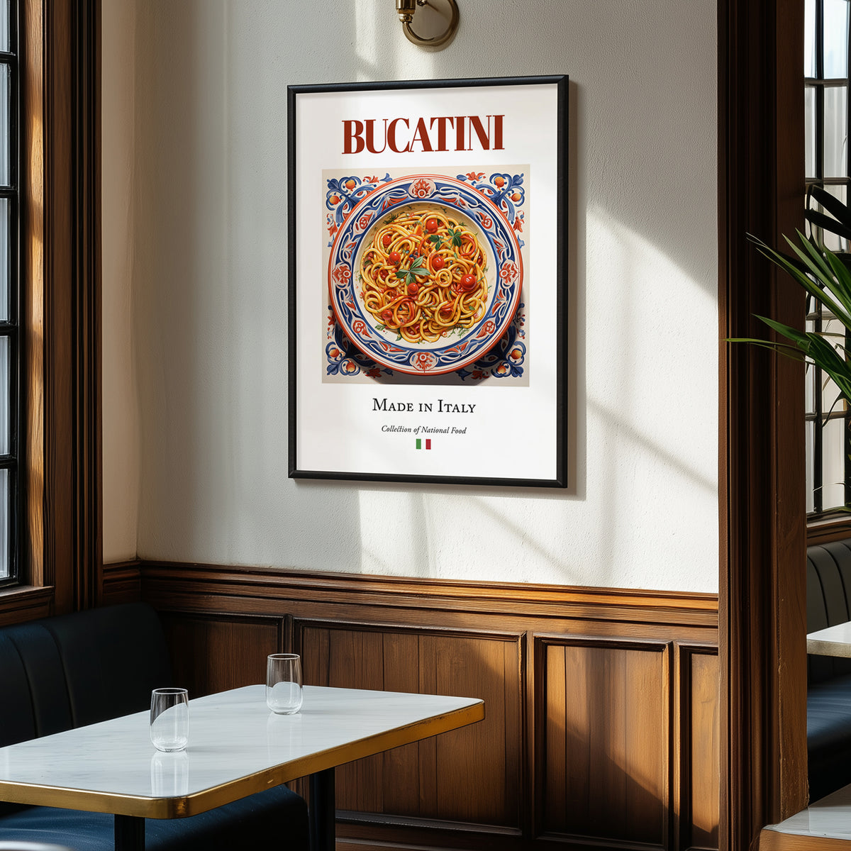 Bucatini – Italian Pasta, Ristorante Painting, clean layout with no caption