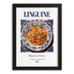 Linguine – Italian Pasta, Ristorante Painting, in sleek black frame