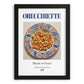 Orecchiette – Italian Pasta, Trattoria Print, in sleek black frame