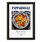 Pappardelle – Italian Pasta, Osteria Poster, in sleek black frame