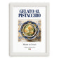 Gelato al pistacchio – Italian Dessert Dish, Brasserie Print, placed in minimal white frame
