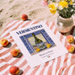 Vermentino – Italian White Wine, Vineyard Terrace Illustration, unframed on coastal sand