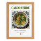 Caldo verde – Portuguese Soup Dish, Restaurant Wall Art, set in oak frame