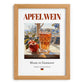 Apfelwein – German Cider Cider, Cider House Poster, set in oak frame