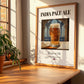 India Pale Ale – English Beer, Taproom Print, no-text version framed in wood