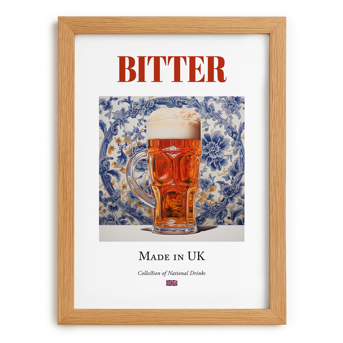 Bitter – English Beer, Brauhaus Poster, set in oak frame