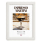 Espresso Martini – English Cocktail Drink, Cocktail Lounge Print, placed in minimal white frame