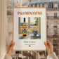 Palomino Fino – Spanish White Wine, Vineyard Terrace Print, styled in a charming Paris street view
