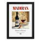 Madiran – French Red Wine, Vinoteca Illustration, in sleek black frame