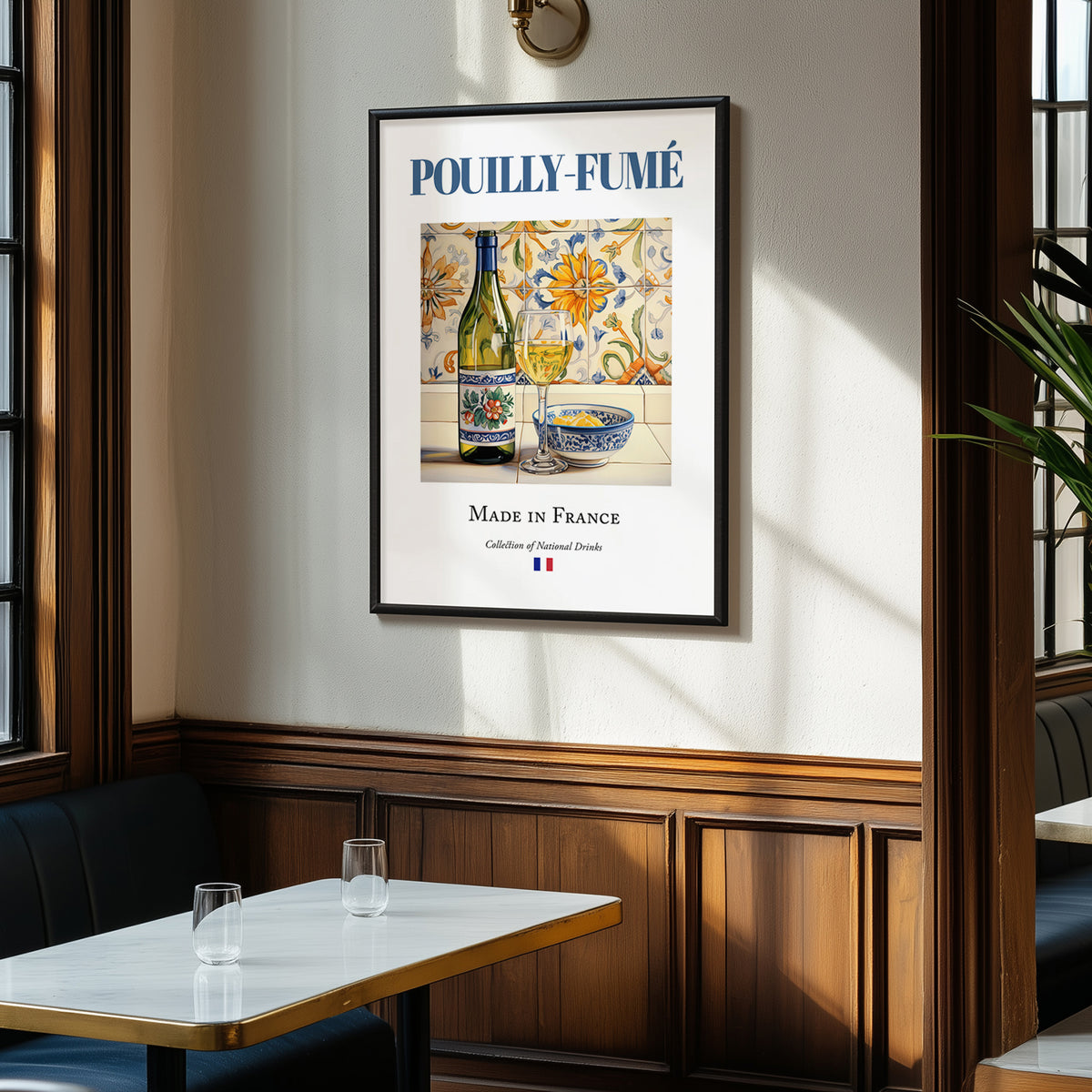 Pouilly-Fumé – French White Wine, Tasting Room Still Life, clean layout with no caption