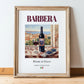 Barbera – Italian Red Wine, Vinoteca Poster, in wooden frame leaning on the floor
