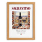 Sagrantino – Italian Red Wine, Wine Bar Wall Art, set in oak frame