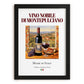 Vino Nobile di Montepulciano – Italian Red Wine, Enoteca Still Life, in sleek black frame