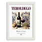 Teroldego – Italian Red Wine, Enoteca Still Life, placed in minimal white frame