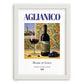 Aglianico – Italian Red Wine, Vinoteca Poster, placed in minimal white frame
