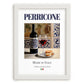 Perricone – Italian Red Wine, Tasting Room Illustration, placed in minimal white frame