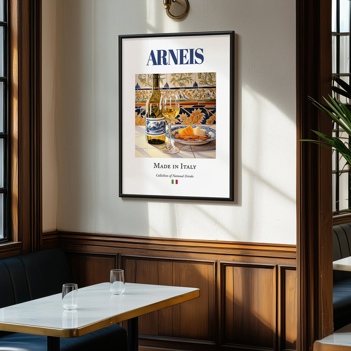 Arneis – Italian White Wine, Tasting Room Wall Art, clean layout with no caption