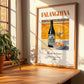 Falanghina – Italian White Wine, Wine Bar Poster, no-text version framed in wood