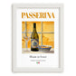 Passerina – Italian White Wine, Vinoteca Painting, placed in minimal white frame