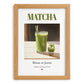 Matcha – Japanese Tea, Tea House Still Life, set in oak frame