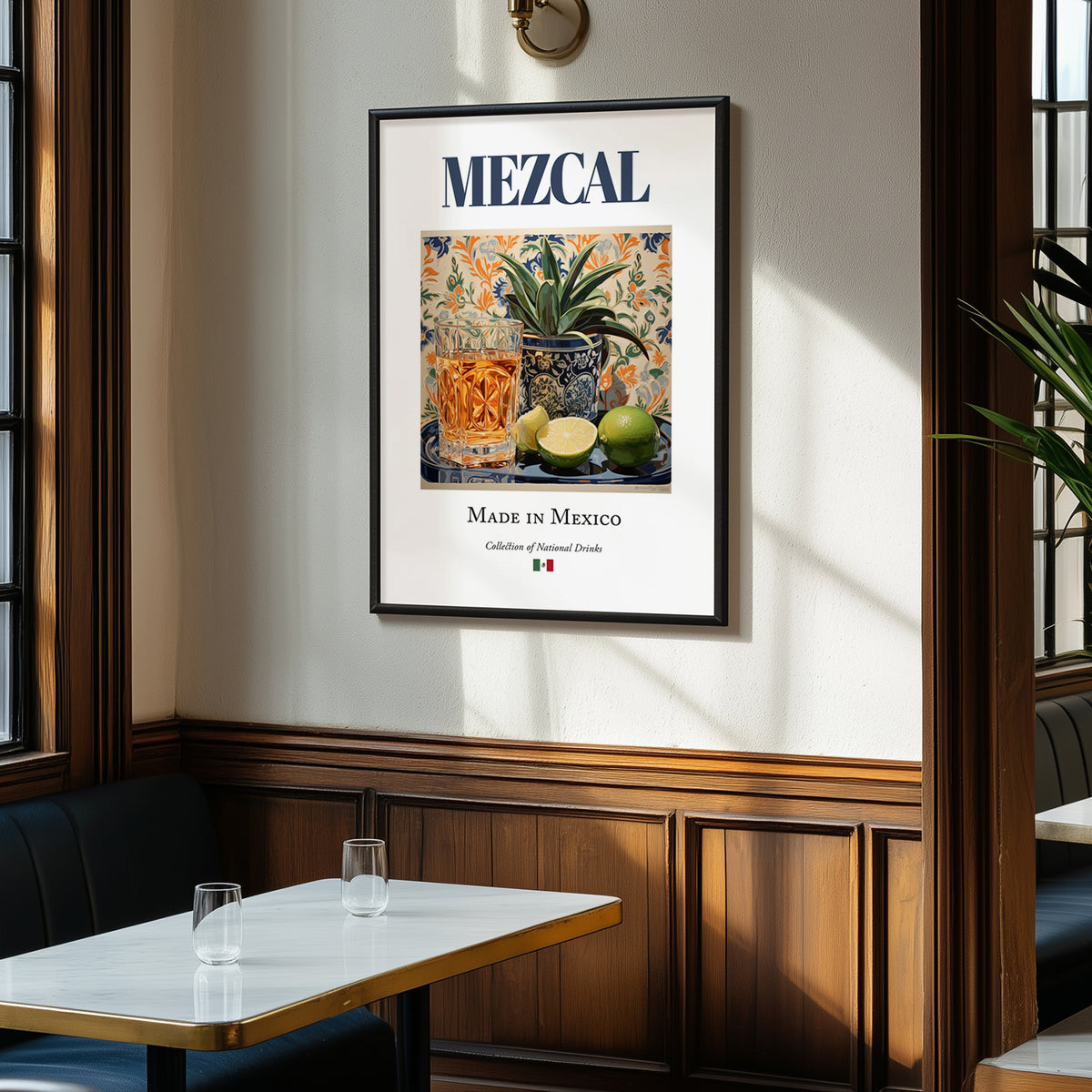 Mezcal – Mexican Spirit Drink, Cocktail Lounge Wall Art, clean layout with no caption