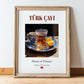 Türk çayı (Turkish Tea) – Turkish Tea, Chashitsu Print, in wooden frame leaning on the floor