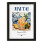 Mai Tai – American Cocktail Drink, Cocktail Lounge Wall Art, in sleek black frame