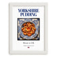 Yorkshire Pudding – English Bread Dish, Fine Dining Restaurant Wall Art, placed in minimal white frame