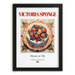 Victoria Sponge – English Dessert Dish, Fine Dining Restaurant Poster, in sleek black frame