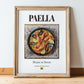 Paella – Spanish Dish, Restaurant Wall Art, in wooden frame leaning on the floor