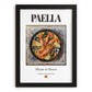 Paella – Spanish Dish, Restaurant Wall Art, in sleek black frame