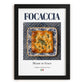 Focaccia – Italian Bread Dish, Tavern Still Life, in sleek black frame