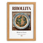 Ribollita – Italian Soup Dish, Food Bar Print, set in oak frame